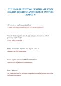 NYC FOOD PROTECTION CERTIFICATE EXAM 2026&sol;2027 QUESTIONS AND CORRECT ANSWERS GRADED A&plus;
