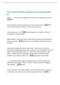 SOC Reports & System Organization Exam questions&NewLine;and answers Graded A&plus;&NewLine;SOC Reports are written from the POV of the service provider&period;&NewLine;True&NewLine;Who released the SOC framework&quest;&NewLine;AICPA&NewLine;Statement on Standards for Attestation Engagements 18&NewLine;Guidance for acco