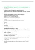 SOC 170 Final Exam questions and answers Graded A&plus;&NewLine;Social System&NewLine;Designed to categorize groups based on physical appearance&period;&NewLine;Historically used to justify exploitative practices &lpar;slavery&comma; land rights&comma; genocide&rpar;&period;&NewLine;Race&NewLine;A person's social categoriz