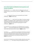 SOC 100-03 Health and Medicine Exam questions and&NewLine;answers Graded A&plus;&NewLine;According to the &lowbar;&lowbar;&lowbar;&lowbar;&lowbar;&lowbar;&lowbar;&lowbar;&comma; health is vital to the stability of the society&comma; and&NewLine;therefore sickness is a sanctioned form of deviance&period; -structural-functional&NewLine;theorists&NewLine;&lowbar;&lowbar;&lowbar;&lowbar;&lowbar;&lowbar;&lowbar;&lowbar; are tho