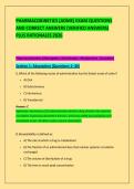 PHARMACOKINETICS &lpar;ADME&rpar; EXAM QUESTIONS &NewLine;AND CORRECT ANSWERS &lpar;VERIFIED ANSWERS&rpar; &NewLine;PLUS RATIONALES 2026