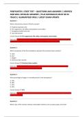 FIREFIGHTER 1 STATE TEST &ndash; QUESTIONS AND ANSWERS &vert; VERIFIED &NewLine;AND WELL DETAILED ANSWERS &vert; PLUS RATIONALES MUST BE IN &NewLine;ITALICS &vert; GUARANTEED PASS &vert; LATEST EXAM UPDATE 