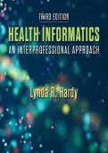 Test Bank Health Informatics An Interprofessional Approach 3rd Edition By Lynda Hardy
