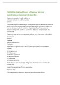 NUR3196 Patho&sol;Pharm 1 Module 1 Exam&NewLine;questions and answers Graded A&plus;&NewLine;Explain the concept of CJMM and how it&NewLine;relates to patient care and the nursing&NewLine;process&period;&NewLine;The CJMM relates to patient care by providing a structured approach for nurses to&NewLine;gather and 