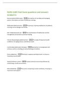 NURS 110R Final Exam questions and answers&NewLine;Graded A&plus;&NewLine;Documentation&sol;informatics -The practice of recording and managing&NewLine;patient information and data in healthcare settings&period;