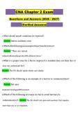 Exam Review - CNA Chapter 2 Exam Questions & Answers &lpar;2026&sol;2027&rpar;