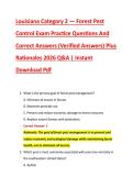 Louisiana Category 2 &mdash; Forest Pest &NewLine;Control Exam Practice Questions And &NewLine;Correct Answers &lpar;Verified Answers&rpar; Plus &NewLine;Rationales 2026 Q&A &vert; Instant &NewLine;Download Pdf 