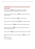 NUTRITION 100 PSU Exam questions and answers Graded A&plus;&NewLine;latest update&NewLine;What is nutrition&quest; -A science that studies how the nutrients and&NewLine;compounds in foods nourish and affect body functions and health&NewLine;What are the 6 categories of nutrients&quest; -Carbs&comma; prote