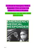 Test Bank for Emergency Medical Responder First on Scene 12th Edition by Chris Le Baudour