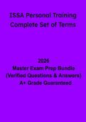 ISSA Personal Training Complete Set of Terms &vert; Study Guide 2026