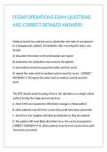 FISDAP OPERATIONS EXAM QUESTIONS AND CORRECT DETAILED ANSWERS