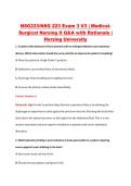 NSG223&sol;NSG 223 Exam 3 V3 &vert; Medical&NewLine;Surgical Nursing II Q&A with Rationale &vert; &NewLine;Herzing University