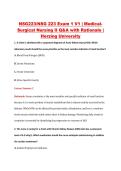 NSG223&sol;NSG 223 Exam 1 V1 &vert; Medical&NewLine;Surgical Nursing II Q&A with Rationale &vert; &NewLine;Herzing University 