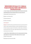 NSG223&sol;NSG 223 Exam 2 V1 &vert; Medical&NewLine;Surgical Nursing II Q&A with Rationale &vert; &NewLine;Herzing University