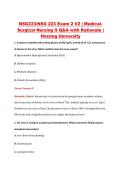 NSG223&sol;NSG 223 Exam 2 V2 &vert; Medical&NewLine;Surgical Nursing II Q&A with Rationale &vert; &NewLine;Herzing University