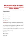 NSG 223 Exam 3 V1&ndash;V3 &vert; NSG223 Exam 3 V1&ndash;V3 &vert; Medical Surgical Nursing II &vert; Herzing University &vert; Complete Exam Bundle with Detailed Verified Answers
