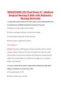 NSG223&sol;NSG 223 Final Exam V1 &vert; Medical&NewLine;Surgical Nursing II Q&A with Rationale &vert; &NewLine;Herzing University 