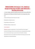 NSG233&sol;NSG 233 Exam 3 V3 &vert; Medical&NewLine;Surgical Nursing III Q&A with Rationale &vert; &NewLine;Herzing University 