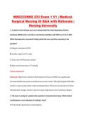 NSG233&sol;NSG 233 Exam 1 V1 &vert; Medical&NewLine;Surgical Nursing III Q&A with Rationale &vert; &NewLine;Herzing University 