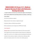 NSG233&sol;NSG 233 Exam 2 V1 &vert; Medical&NewLine;Surgical Nursing III Q&A with Rationale &vert; &NewLine;Herzing University 