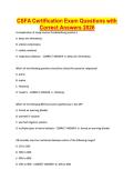 CSFA Certification Exam Questions with &NewLine;Correct Answers 2026 