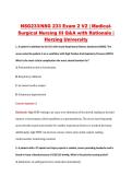 NSG233&sol;NSG 233 Exam 2 V2 &vert; Medical&NewLine;Surgical Nursing III Q&A with Rationale &vert; &NewLine;Herzing University