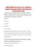 NSG 233 Exam 2 V1&ndash;V3 &vert; NSG233 Exam 2 V1&ndash;V3 &vert; Medical Surgical Nursing III &vert; Herzing University &vert; Complete Exam Bundle with Detailed Verified Answers