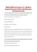 NSG233&sol;NSG 233 Exam 3 V1 &vert; Medical&NewLine;Surgical Nursing III Q&A with Rationale &vert; &NewLine;Herzing University