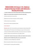 NSG 233 Exam 3 V1&ndash;V3 &vert; NSG233 Exam 3 V1&ndash;V3 &vert; Medical Surgical Nursing III &vert; Herzing University &vert; Complete Exam Bundle with Detailed Verified Answers