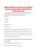 NSG233&sol;NSG 233 Final Exam V2 &vert; Medical&NewLine;Surgical Nursing III Q&A with Rationale &vert; &NewLine;Herzing University 