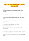 CSFA 301-325 Questions with Correct Answers 2026&NewLine;