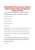 NSG233&sol;NSG 233 Final Exam V3 &vert; Medical&NewLine;Surgical Nursing III Q&A with Rationale &vert; &NewLine;Herzing University 