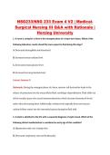 NSG 233 Exam 4 V1&ndash;V3 &vert; NSG233 Exam 4 V1&ndash;V3 &vert; Medical Surgical Nursing III &vert; Herzing University &vert; Complete Exam Bundle with Detailed Verified Answers