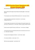 CSFA Practice Exam Questions with Correct Answers 2026