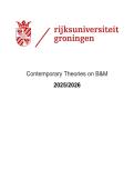 Samenvatting Artikelen & Slides Contemporary Theories B&M &vert; RUG &vert; 2025&sol;2026