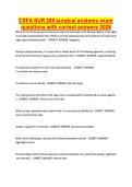 CSFA SUR 280 surgical anatomy exam questions with correct answers 2026