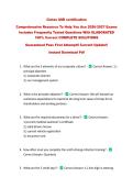 Cintas SSR certification &NewLine;Comprehensive Resource To Help You Ace 2026-2027 Exams &NewLine;Includes Frequently Tested Questions With ELABORATED &NewLine;100&percnt; Correct COMPLETE SOLUTIONS &NewLine;Guaranteed Pass First Attempt&excl;&excl; Current Update&excl;&excl; &NewLine;Instant Download Pdf