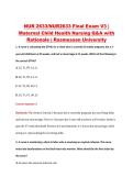 NUR 2633&sol;NUR2633 Final Exam V3 &vert; &NewLine;Maternal Child Health Nursing Q&A with &NewLine;Rationale &vert; Rasmussen University