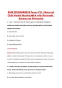 NUR 2633&sol;NUR2633 Exam 4 V1 &vert; Maternal &NewLine;Child Health Nursing Q&A with Rationale &vert; &NewLine;Rasmussen University 