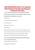 NUR2633 Exam 4 V1&ndash;V3 &vert; NUR 2633 Exam 4 V1&ndash;V3 &vert; Maternal Child Health Nursing &vert; Rasmussen University &vert; Complete Exam Bundle with Detailed Verified Answers