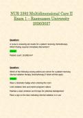 NUR 2392 &sol; NUR2392 Multidimensional Care II&colon; Exam 1 BUNDLE Package &lpar;2026&sol;2027&rpar; Rasmussen