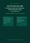 ACLS Provider Exam 2026 Actual Exam &ndash; Complete Exam-Style Questions with Detailed Rationales &ndash; 100&percnt; Verified &ndash; A&plus; Graded