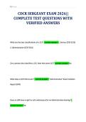 CDCR SERGEANT EXAM 2026&vert;&vert;&NewLine;COMPLETE TEST QUESTIONS WITH&NewLine;VERIFIED ANSWERS&NewLine;
