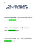 YOGA RENEW FINAL EXAM&NewLine;QUESTIONS AND ANSWERS 2026&NewLine;
