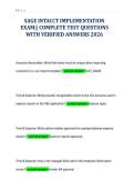 SAGE INTACCT IMPLEMENTATION&NewLine;EXAM&vert;&vert; COMPLETE TEST QUESTIONS&NewLine;WITH VERIFIED ANSWERS 2026