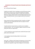 Introduction to Personnel Security Exam &num;1 Questions with Correct&NewLine;Answers&NewLine;