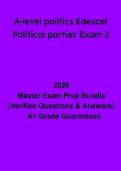 A-Level Politics Edexcel Political Parties Exam 2 &vert; Revision & Practice Guide 2026