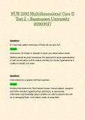 NUR 2392 Multidimensional Care II Test 2 &ndash; Rasmussen University 2026&sol;2027