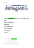 NCC EFM EXAM BREAKDOWN &&NewLine;STUDY GUIDE&vert;&vert; COMPREHENSIVE&NewLine;Q&A FOR CERTIFICATION SUCCESS&NewLine;2026&NewLine;