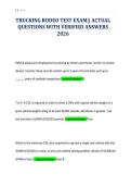 TRUCKING RODEO TEST EXAM&vert;&vert; ACTUAL&NewLine;QUESTIONS WITH VERIFIED ANSWERS&NewLine;2026